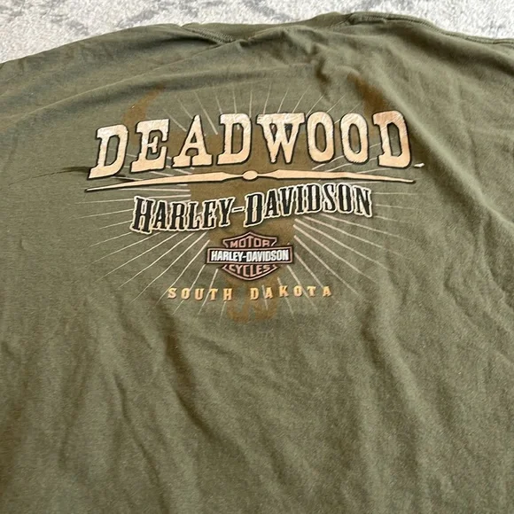 harley davidson south dakota green tee shirt - Picture 5 of 5